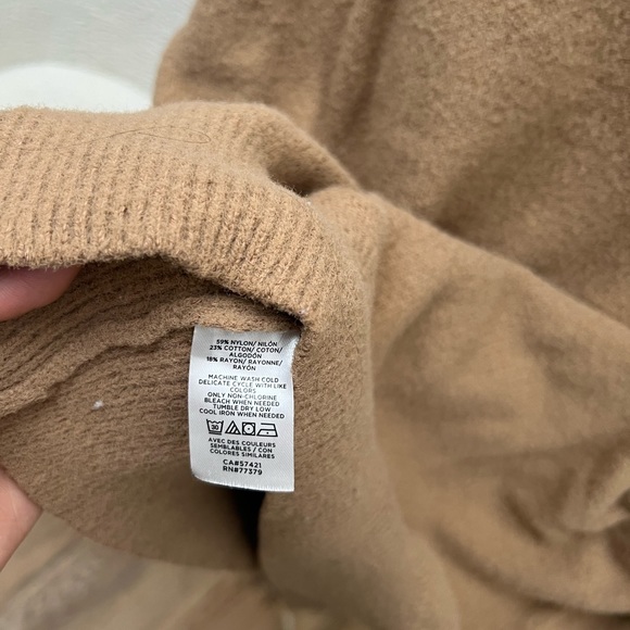 Ann Taylor Beige V-Neck Sweater | Large - Picture 6 of 8